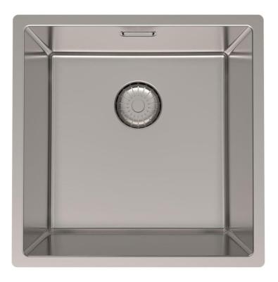 Pure.Sink Prestige мивка RVS 40x40 см, радиус 10 мм, за вграждане, плосък монтаж и надстройка PPG4040-02
