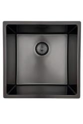 Pure.Sink Prestige 40x40 см PVD Gun Metal 10 мм радиус вграждане, равномерно вграждане и надграждане PPG4040-61.