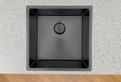 Pure.Sink Prestige 40x40 см PVD Gun Metal 10 мм радиус вграждане, равномерно вграждане и надграждане PPG4040-61.