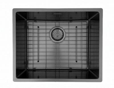 Pure.Sink Prestige мивка 50x40 см PVD Gun Metal 10 мм радиус под монтаж, вграден монтаж и над монтаж PPG5040-61