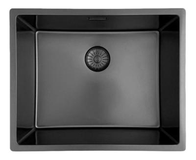 Pure.Sink Prestige мивка 50x40 см PVD Gun Metal 10 мм радиус под монтаж, вграден монтаж и над монтаж PPG5040-61