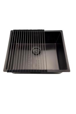 Pure.Sink Prestige мивка 50x40 см PVD Gun Metal 10 мм радиус под монтаж, вграден монтаж и над монтаж PPG5040-61
