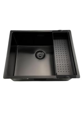 Pure.Sink Prestige мивка 50x40 см PVD Gun Metal 10 мм радиус под монтаж, вграден монтаж и над монтаж PPG5040-61