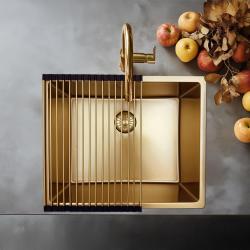 Pure.Sink Prestige сгъваема подложка за мивка Злато PPGRM40-60
