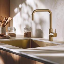 Pure.Sink Elite Steel Pure кухненски смесител PVD четкано злато PS8010-60
