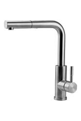 Pure.Sink Elite Steel Spark-S кухненски смесител от неръждаема стомана с изтеглящ се чучур PS8041-02