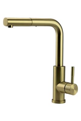 Pure.Sink Elite Steel Spark-S кухненски смесител PVD четкано злато с изтеглящ се чучур PS8041-60