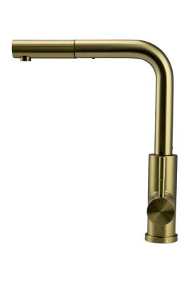 Pure.Sink Elite Steel Spark-S кухненски смесител PVD четкано злато с изтеглящ се чучур PS8041-60