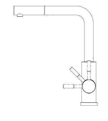 Pure.Sink Elite Steel Spark-S кухненски смесител PVD Gun Metal с изтеглящ се чучур PS8041-61