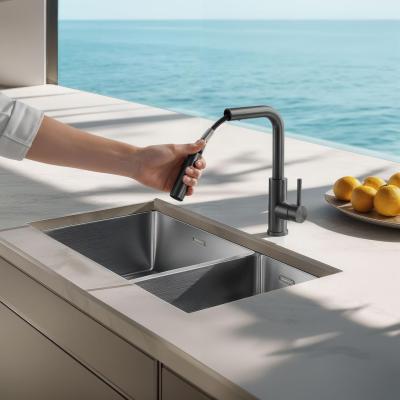 Pure.Sink Elite Steel Spark-S кухненски смесител PVD Gun Metal с изтеглящ се чучур PS8041-61