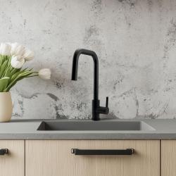 Pure.Sink Elite Steel Crystal-S кухненски смесител Матово черен с изтеглящ се чучур PS8050-10