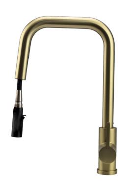 Pure.Sink Elite Steel Crystal-S кухненски смесител PVD четкано злато с изтеглящ се чучур PS8050-60