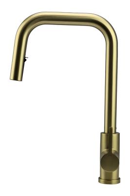 Pure.Sink Elite Steel Crystal-S кухненски смесител PVD четкано злато с изтеглящ се чучур PS8050-60