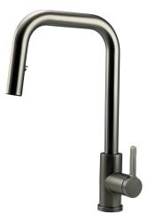 Смесител за кухня Pure.Sink Elite Steel Crystal-S с покритие PVD в цвят Gun metal и изтеглящ се чучур PS8050-61