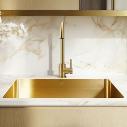 Pure.Sink Elite Steel Stream кухненски смесител PVD четкано злато PS8044-60
