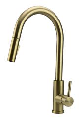 Pure.Sink Elite Steel Stream-S кухненски кран PVD брусен злато с изтеглящ се изход PS8045-60