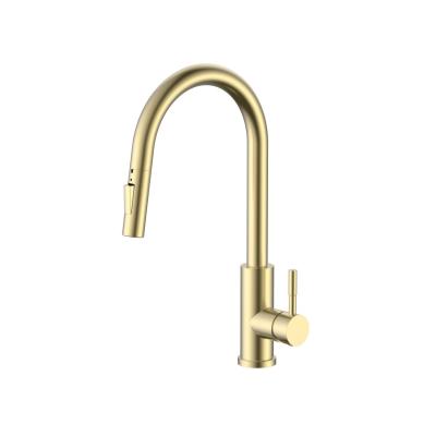 Pure.Sink Elite Steel Stream-S кухненски кран PVD брусен злато с изтеглящ се изход PS8045-60