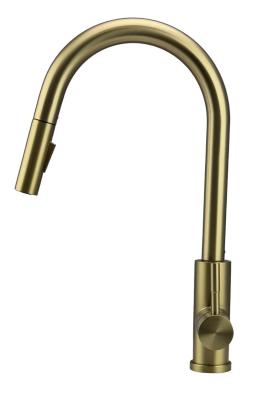Pure.Sink Elite Steel Stream-S кухненски кран PVD брусен злато с изтеглящ се изход PS8045-60