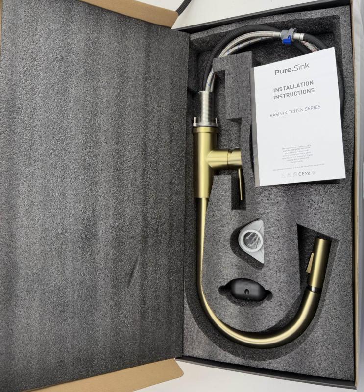 Pure.Sink Elite Steel Stream-S кухненски смесител PVD Gun metal с изтеглящ се чучур PS8045-61