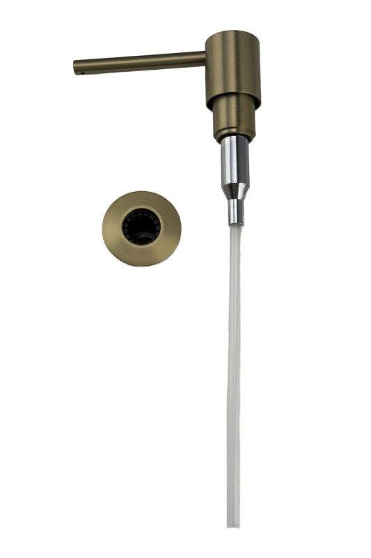 Pure.Sink Elite Steel Shine вградим дозатор за сапун PVD четкано злато, пълни се отгоре PS9010-60.