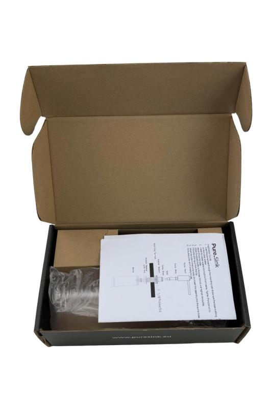 Pure.Sink Elite Steel Shine вградим дозатор за сапун PVD четкано злато, пълни се отгоре PS9010-60.