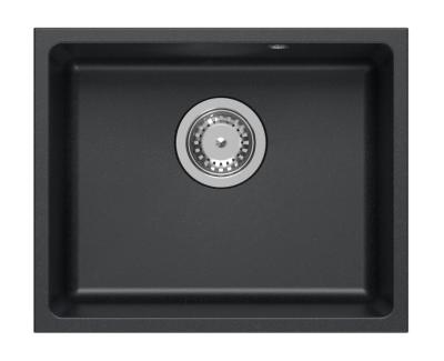 Куадри Елстън Антрацит Гранитна Мивка за Вграждане 420x335mm с Неръждаема Стомана Запушалка 1208967660