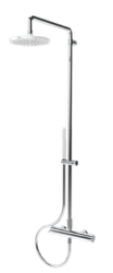 Waterevolution Flow термостатичен душ комплект с дъждовен душ матово черно 250mm T141TN25PR