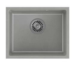 Quadri Elston Сива Гранитна Подмонтирана Мивка 420x335mm с Неръждаема Стомана Запушалка 1208967775