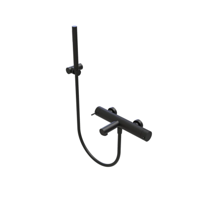 Waterevolution Flow термостатичен двупътен душов смесител с ръчен душ черен T130TNPR
