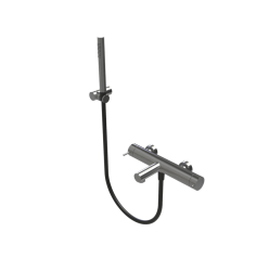 Waterevolution Flow термостатичен двупътен душов смесител с ръчен душ Gun Metal T130TNWGM