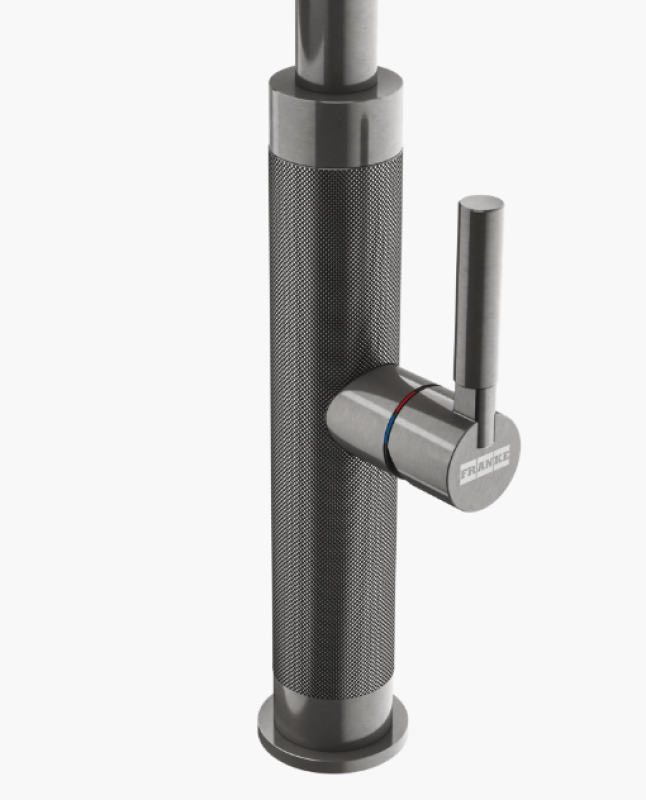 Franke Mythos Masterpiece кухненски смесител антрацит с J-образен чучур и изтеглящ се разпръсквач - 115.0711.555