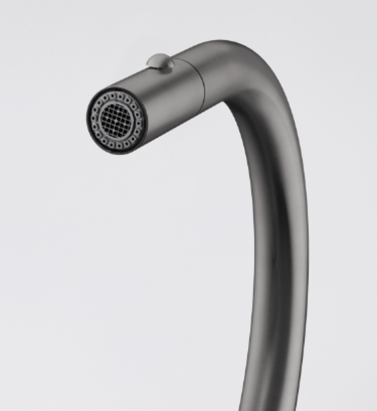 Franke Mythos Masterpiece кухненски смесител антрацит с J-образен чучур и изтеглящ се разпръсквач - 115.0711.555