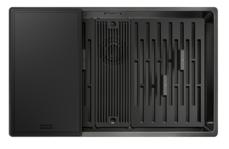 Franke Mythos Masterpiece BXM 210.68 Голяма мивка Gun Metal PVD Антрацит 685x410mm за вграждане и под монтаж - 127.0676.885