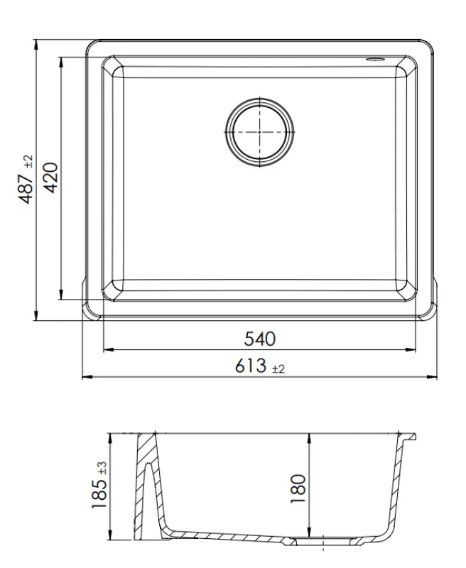 GraniteMy Tradition Селска Мивка Гранитна Мивка 60x48 см Бяла Подплот и Повърхностен Монтаж с Gun metal Запушалка 1208967944