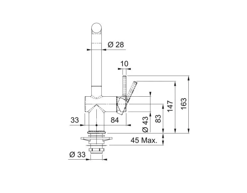 Франке Актив L Каменно Сиво Сив Кухненски Смесител с Въртящ се Чучур 115.0653.374