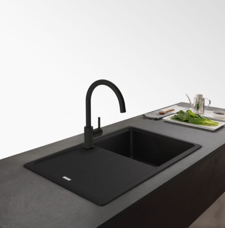 Franke Lina XL кухненски смесител черен с въртящ се чучур 115.0626.019