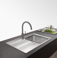 Franke Lina XL кухненски смесител Stone Grey сив с въртящ се чучур 115.0626.022