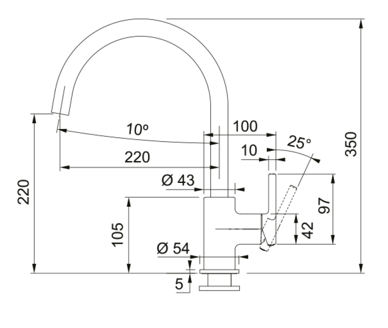 Franke Lina XL кухненски смесител в цвят Beige Oyster с въртящ се чучур 115.0626.028