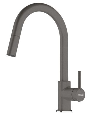 Franke Lina кухненски смесител Stone Grey сив с издърпващ се душ 115.0626.057
