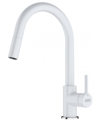 Franke Lina кухненски смесител Polar White бял с издърпващ се душ 115.0626.081