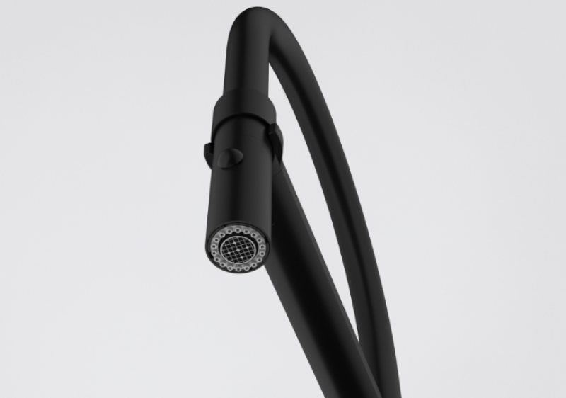 Franke Icon Едноръкохватков кухненски смесител с гъвкав ръчен душ, черен 115.0690.598