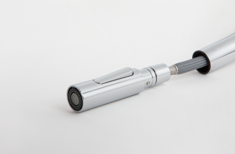 Франке Пескара J Едноръкохватков Смесител Черен с Изтеглящ се Чучур и Спрей Функция 115.0575.968