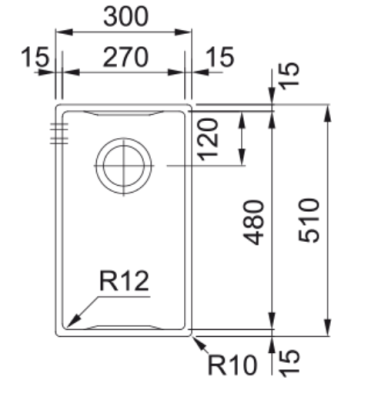Franke Box Center BWX 210/110-27 неръждаема стомана 127.0579.849