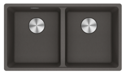 Franke Maris MRG 220-35-35 Fragranite Slate Grey Двойна мивка в тъмносив цвят за плоско вграждане 135.0714.633