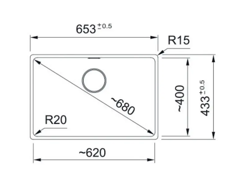 Franke Maris MRG 110-62 Fragranite Slate Grey Мивка - Подградна, Тъмно сива 125.0714.604