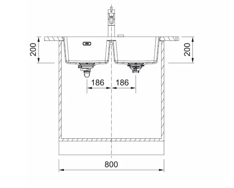 Franke Maris MRG 120-35-35 Fragranite Двойно мивка - Слейт сиво, Тъмно сиво, Подплот 125.0714.606