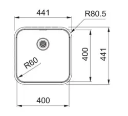 Franke Smart SRX 210.40 Неръждаема стомана Мивка 40x40 За вграждане - 127.0688.727