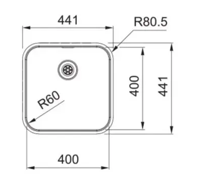 Franke Smart SRX 210.40 Неръждаема стомана Мивка 40x40 За вграждане - 127.0688.727