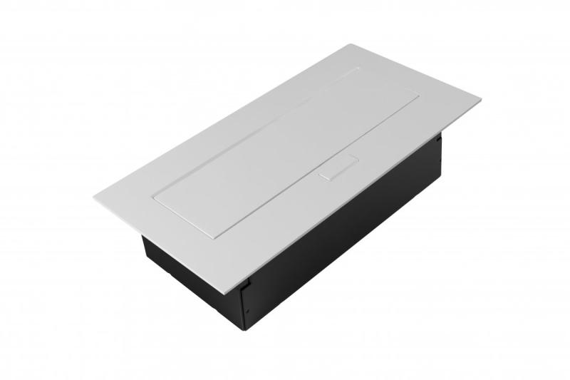 Мебелен контакт 2x schuko контакт, USB A+C, без кабел, бял