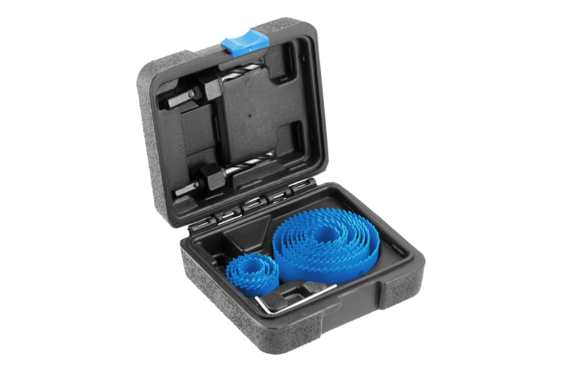 Комплект прободни триони от въглеродна стомана Hoegert, 14 части.